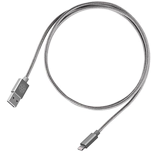 Reversible USB-A to to Lightning cable 1 meter(3.3ft), Apple MFi Certified, support up to 2.6A for high speed charging, Nylon Br