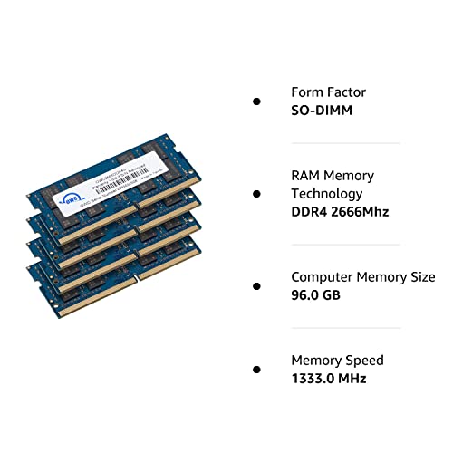 Owc 96Gb (2 X 16Gb + 2 X 32Gb) Pc21300 Ddr4 2666Mhz 260Pin So Dimms Memory Ram Upgrade Compatible With 27'' Imac W/Retina 5K (Ea