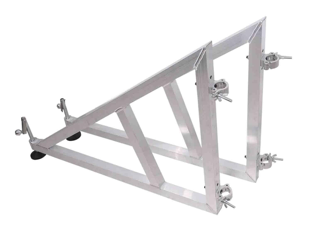 ProX Live Performance Gear Vertical Outrigger Leg Truss Stabilizers with 2 Clamps for F34 and 12' Bolted Truss 2' Pipe Diameter