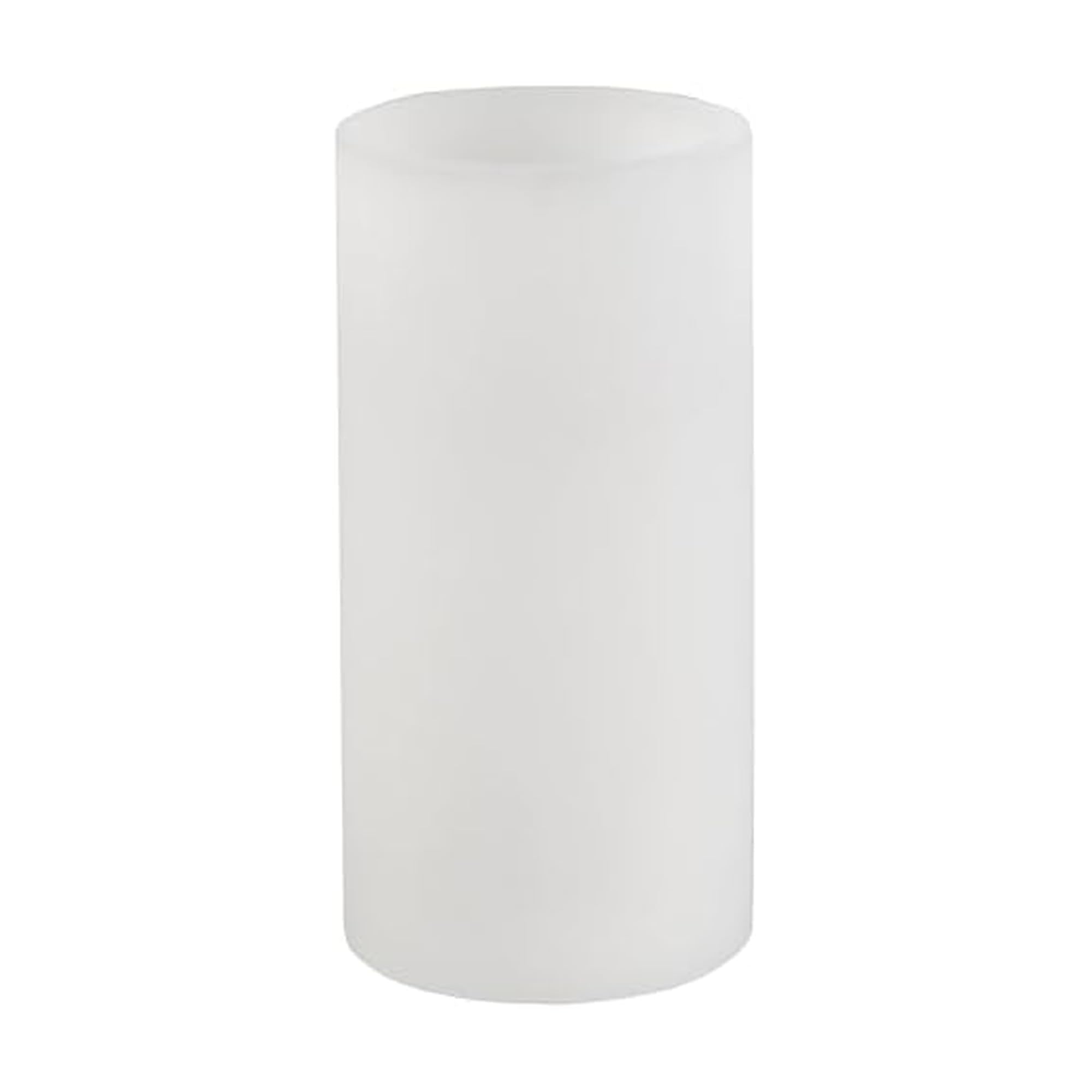Mikasa 3x4 Inch White LED Wax Pillar Candle with Flickering Flame, Battery Operated Flameless Candle with 5-Hour Timer, Real Wax