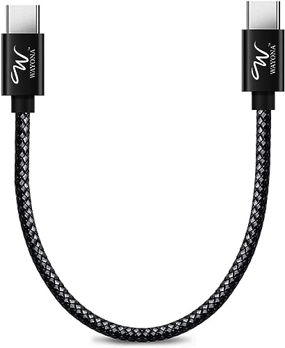 Wayona Type C To Type C 65W Short Powerbank Fast Charging Cable Compatible For Iphone 15/15 Pro/Max Android Samsung Galaxy S25 U