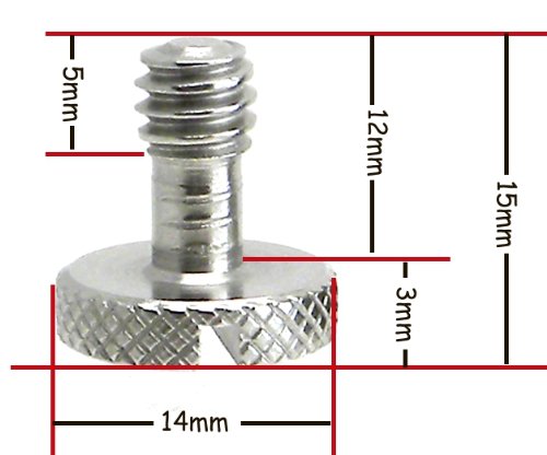 Steel Screws 1/4' Tripod Quick Release Qr Plate Camera Flathead Slot Stainless Ss Ideal For Manfrotto / Sachtler (3 Pack)