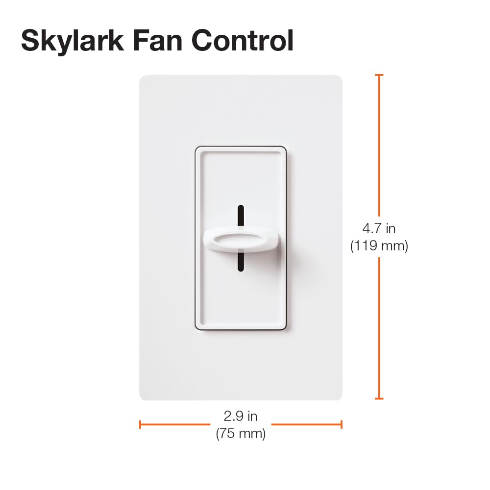 Lutron Electronics Co. Sfsq F Wh Skylark Fan Control, White
