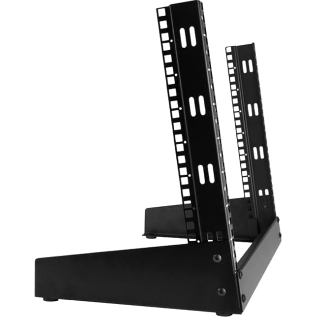Startech.Com 2 Post 8U Desktop Server Rack, Small Open Frame 19In Computer Rack, Compact Network Rack For Av / Studio / Data / I