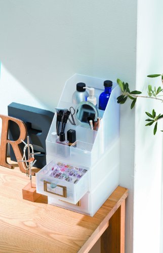 Like It Mx 16 Desktop Organizer, 5.71'' X 7.91'' X 3.62'', Translucent White, 342 Grams