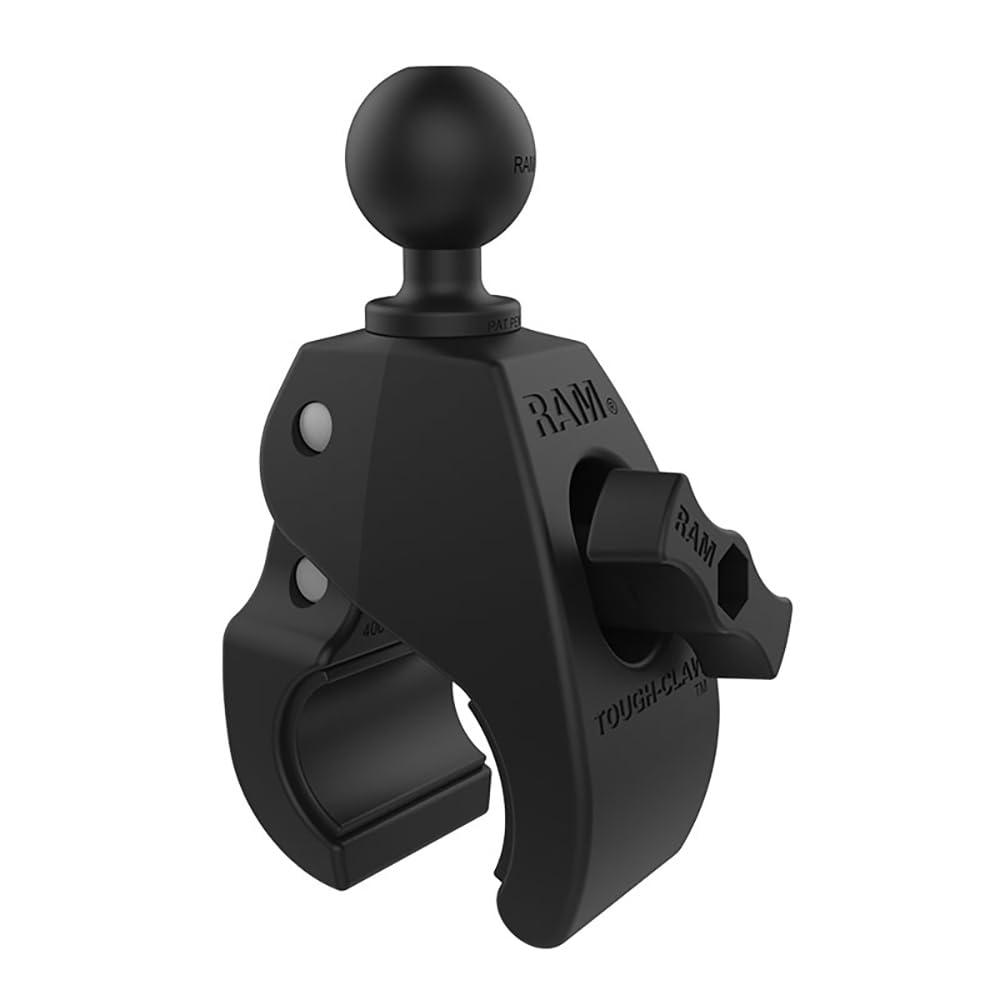 Ram Mounts Rap 401U Tough Claw Large Clamp Ball Base With C Size 1.5'' Ball For Rails 1'' To 2.25'' In Diameter