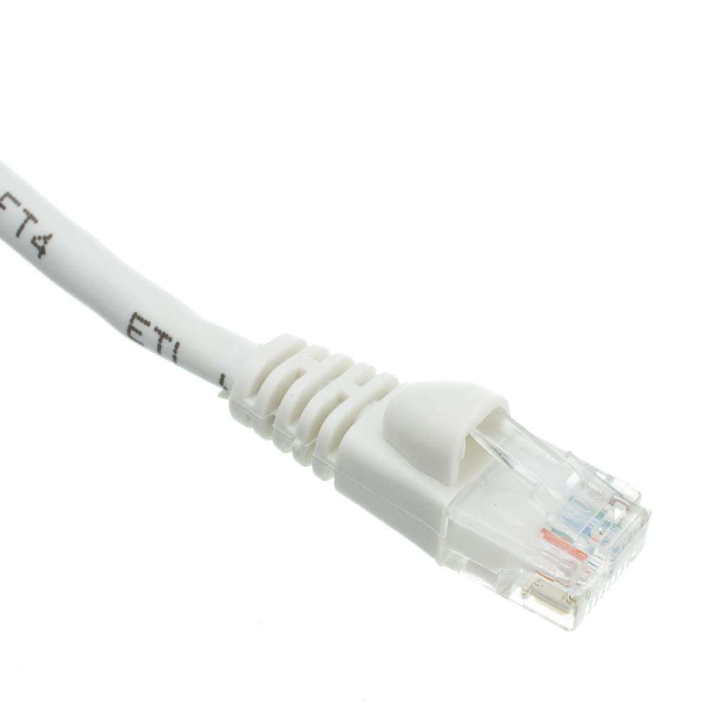 Cablewholesale 3 Foot White Cat6A Ethernet Patch Cable, Snagless/Boot With Rj45 Connector, 500 Mhz, 24 Awg, Utp(Unshielded Twist