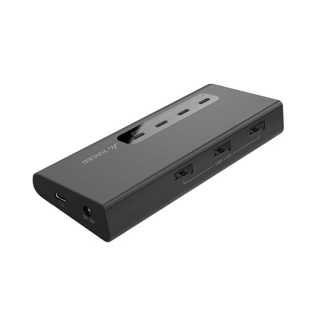 Juiced Systems Vertexhub High Speed Usb C & Usb A Hub   10 Gbps Transfer, Usb 3.2 Gen 2, 4X Usb C Ports, 3X Usb A Ports, Fast Charging