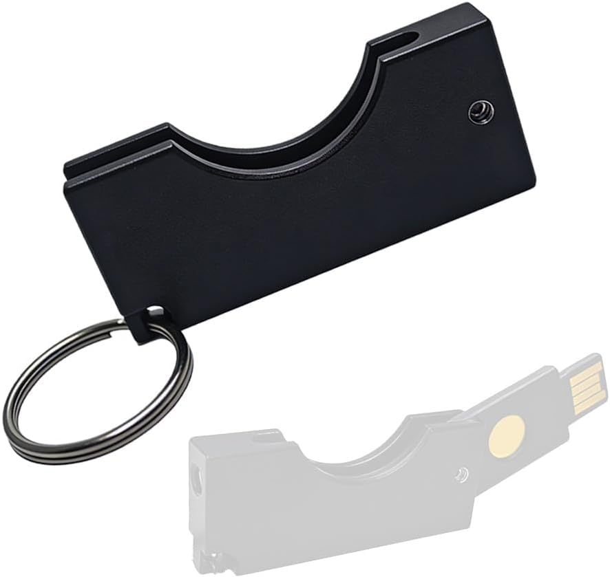 Aluminum Protective Carrying Case Fits For Yubikey 5 Nfc/5C Nfc (Black  For Yubikey 5C Nfc)