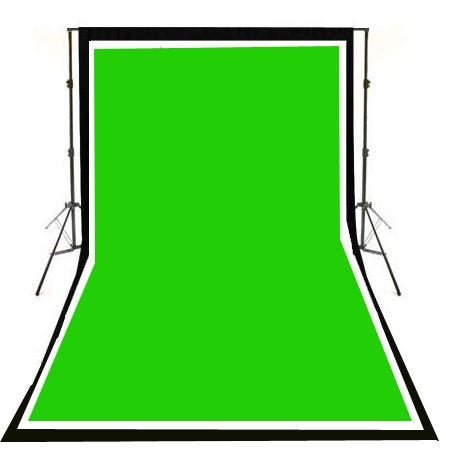 ePhoto 3pcs 10ft x 12ft Background Backdrops + Chroma Key Chromakey Black White Green Screen Photography Studio Video Support Stands with Carrying Bag by ePhoto INC 901+10x12BWG