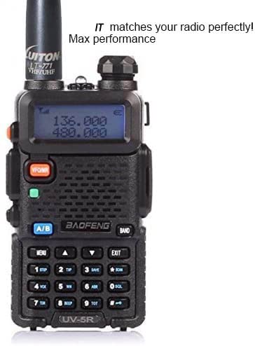 Walkie Talkie Antenna For Baofeng Antenna Upgrade 15.6 Inch Whip Dual Band Uv Vhf/Uhf 144/430Mhz Antennas Sma F For Uv 5R Uv 82