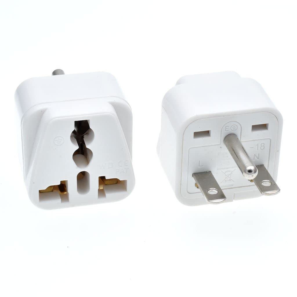 Tekit White Nema 6 15P Universal Plug Adapter 110 250V 15A,Universal World To North American Us Nema 6 15P Electrical Plug Adapt