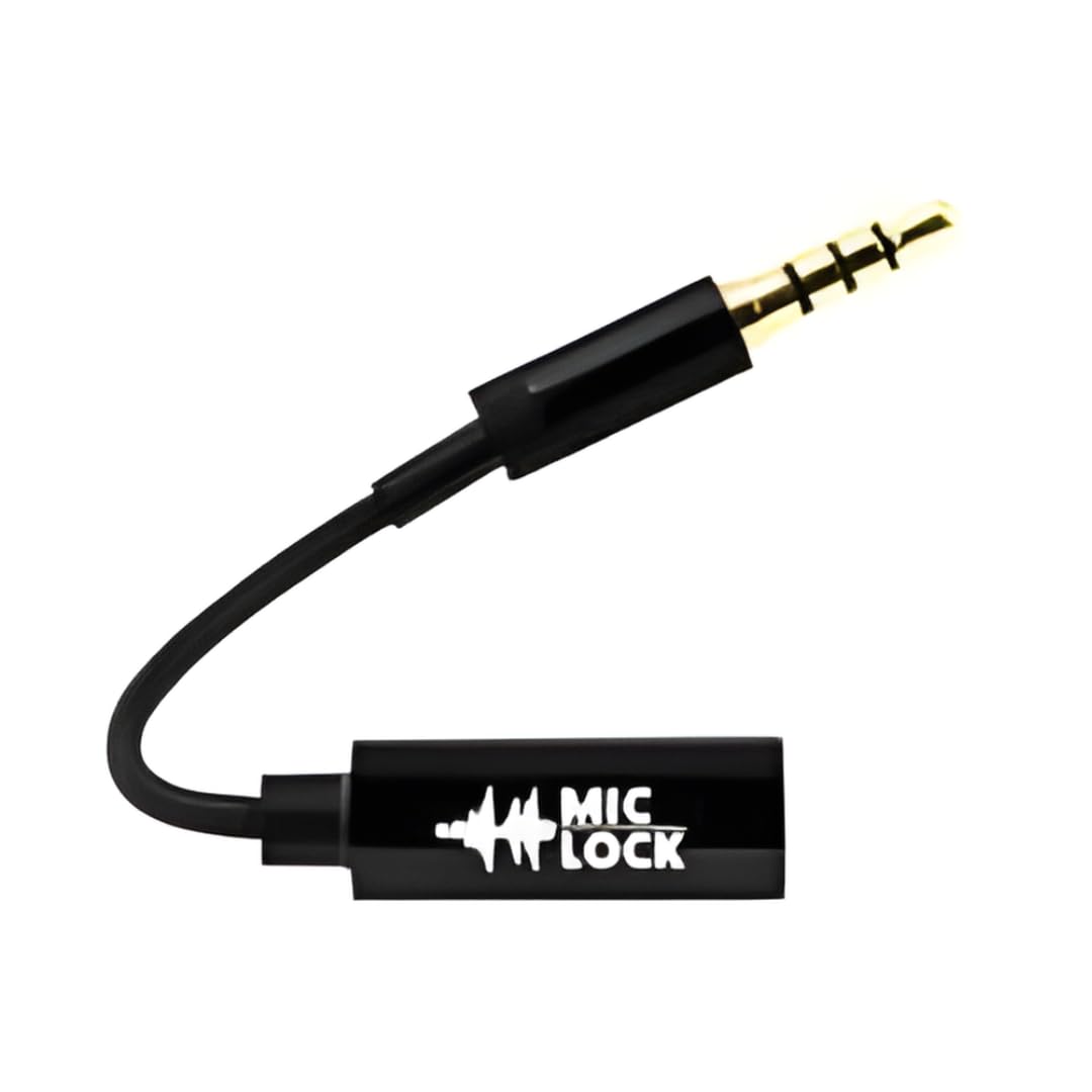 Mic-Lock Microphone Security with SoundPass - Audio and Data Security Privacy Protector - 3.5mm to 3.5mm Adapter (Single Pack)