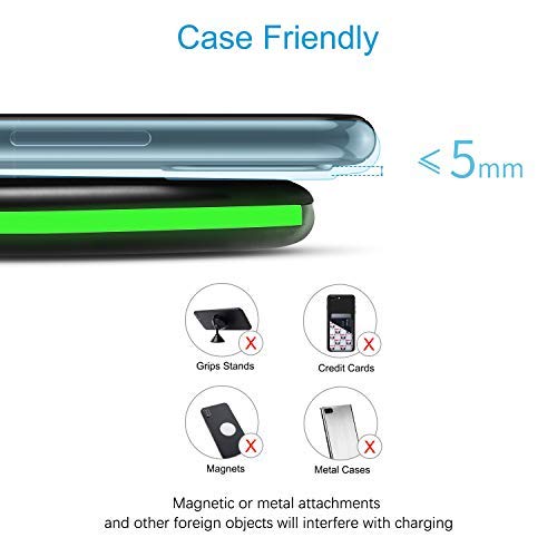 Wireless Charger 10W Qi Fast Wireless Charging Pad,7.5W Compatible With Iphone 11,11 Pro,11 Pro Max,Xs Max,Xr,Xs,X,8,8 Plus,10W