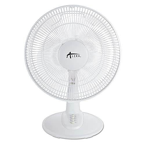 Alera Alefan122 3 Speed 12 In. Plastic Oscillating Desk Fan   White