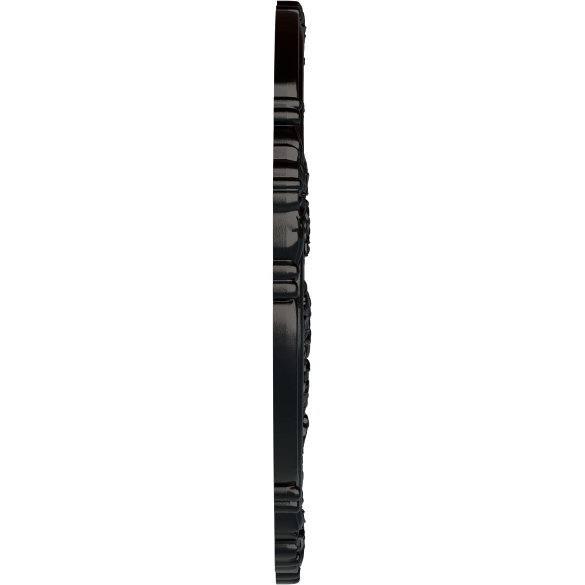 Ekena Millwork Cm26Atblf Attica With Rose Ceiling Medallion, 26''Od X 3 3/4''Id X 1 1/2''P, Hand Painted Jet Black