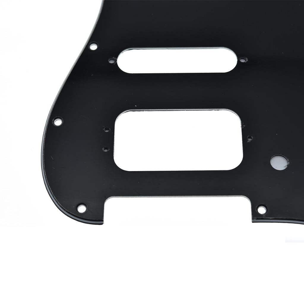 Dopro 11 Hole Strat Hss Guitar Pickguard 3 Screw Humbucking Pickup Mount Fits American Fender Stratocaster Black 3 Ply