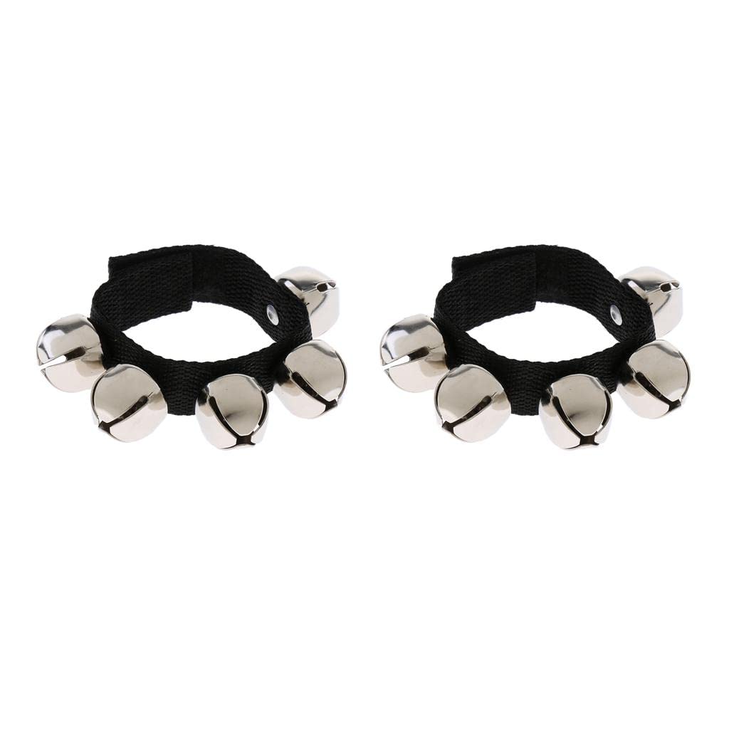 SECRET DESIRE Finest 2Pcs Metal Hand/Foot Wrist Shaker 5 Jingle Bells KTV Party Accompaniment