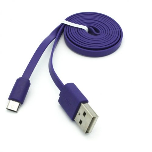 Premium Purple 3Ft Flat Usb Cable Charging Cord Data Sync Wire For Boost Mobile Kyocera Jitterbug Touch   Boost Mobile Lg Mach  