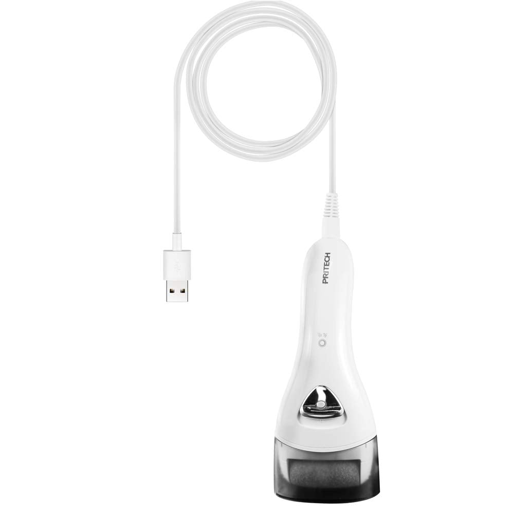 PRITECH Rechargeable Callus Remover BCM-1138, White, Portable, Electric Foot Care Tool with Charging Cable