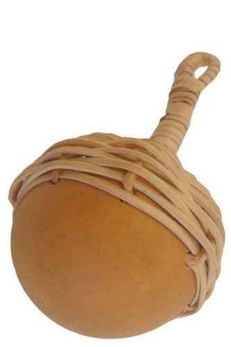 Africa Heartwood Project Single Jingle Caxixi Bottle Cap Shaker - 3 African Woven Basket With Gourd Base, Unique Jingle Sound -