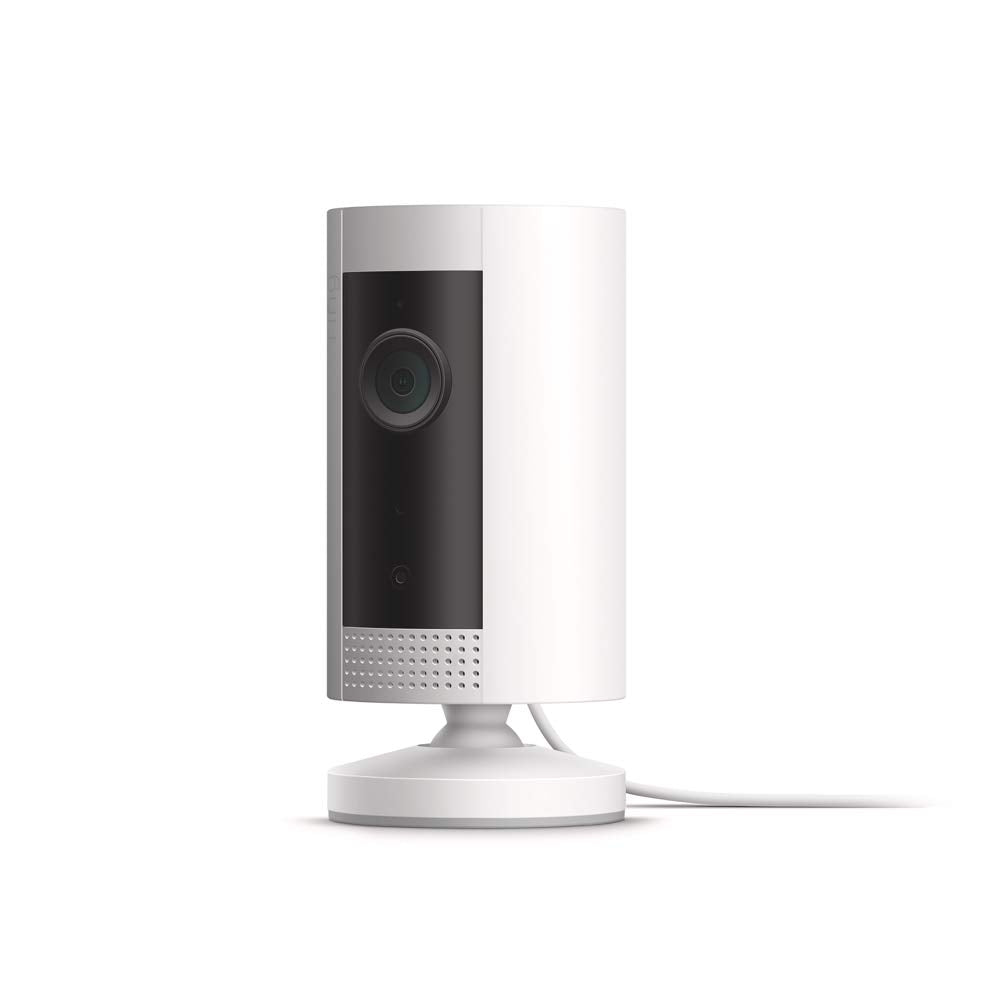 Ring Indoor Cam (1St Gen), Compact Plugin Hd Security Camera With Twoway Talk, Works With Alexa  White