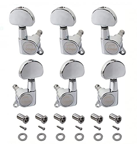 Zcloud Goods Guitar Tuning Pegs Gtpchrom 3+3 Chrome Finish