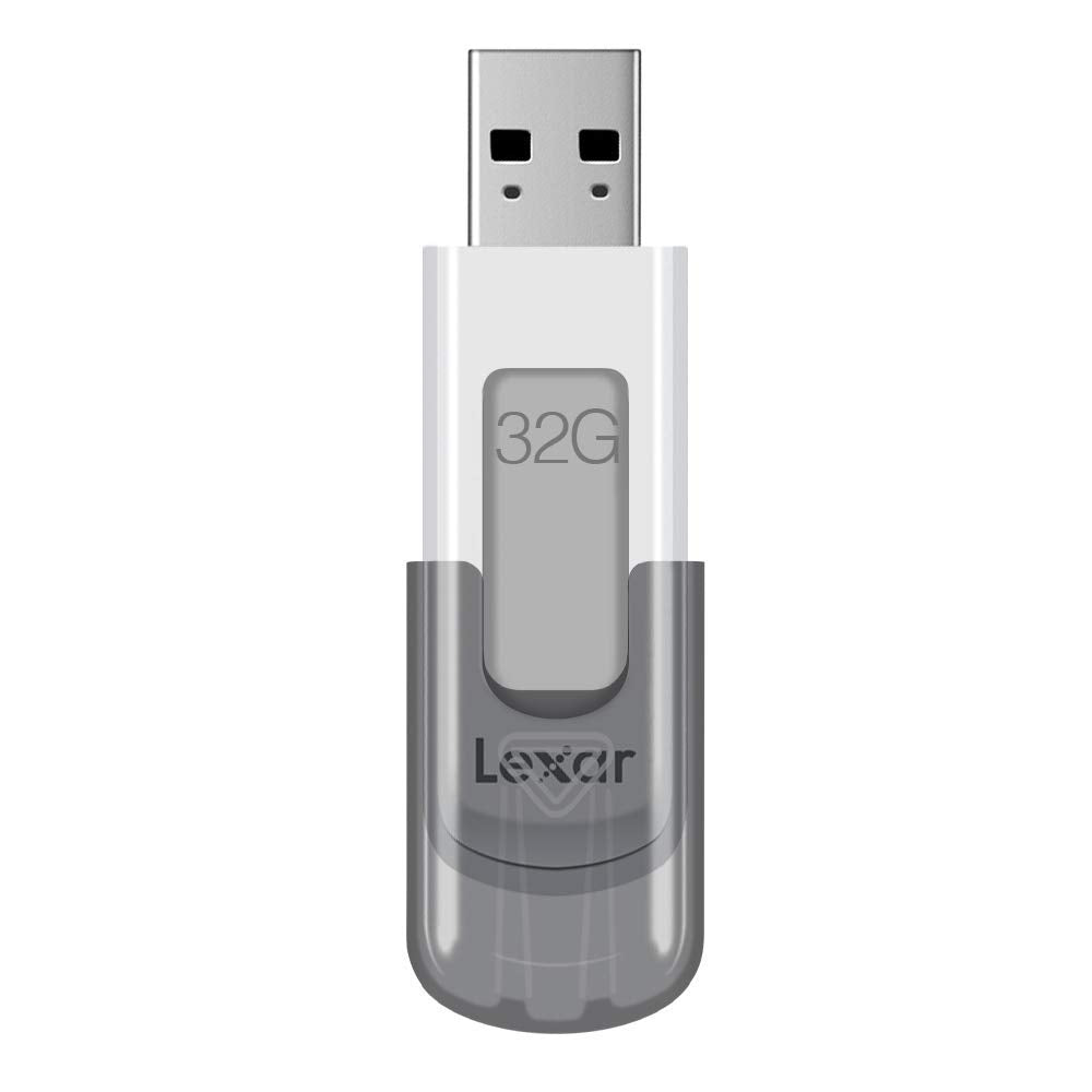 Lexar 32GB JumpDrive V100 USB 3.2 Gen 1 Flash Drive for Storage Expansion and Backup, Gray (LJDV100-32GABNL)