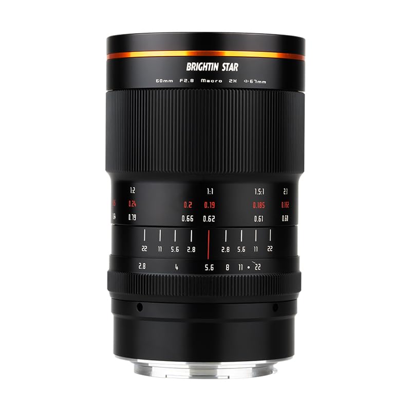 Brightin Star 60Mm F2.8 Ii 2X Macro Magnification Manual Focus Mirrorless Camera Lens, Fit For Canon Rf Mount Eos Rp, Eos R, Eos