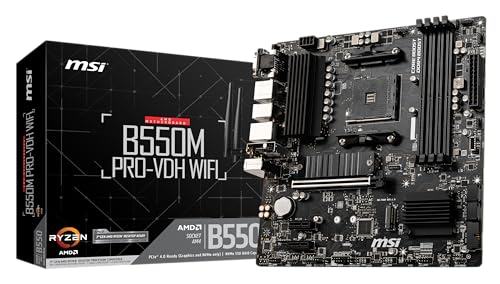 Msi B550M ProVdh Wifi Ddr4, M.2, Usb 3.2 Gen 1, Front TypeC, WiFi, Hdmi, Micro Atx Gaming Motherboard Amd Ryzen 5000 Series D
