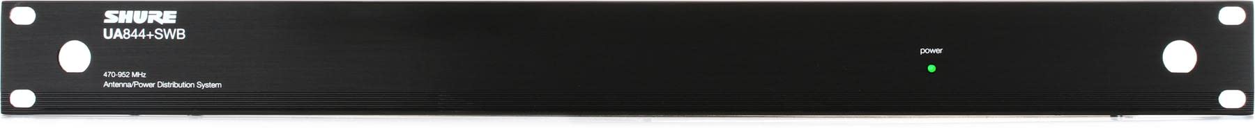 Shure Ua844+Swb Five Way Active Antenna Splitter & Power Distribution System For Qlx D, Ulx, Ulx D, Slx & Blx4R Receivers