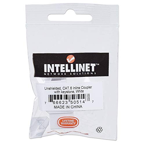 Intellinet, Rj45 Female To Female Utp Cat.6 Keystone Coupler, White