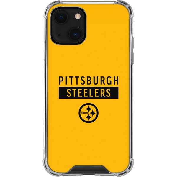 Skinit Clear Phone Case Compatible With Iphone 14   Officially Licensed Nfl Pittsburgh Steelers Yellow Performance Series Design
