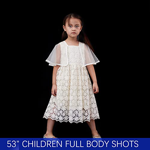 Phsureo Seamless Photo Photography Backdrop Paper, Black Photo Background Paper Roll (53   X16', 45 Ultra Black)