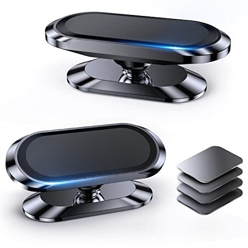 ?2 Pack?Magnetic Phone Holder For Car, [ Super Strong Magnet ] [ With 4 Metal Plate ] Iphone Car Mount For Cell Phone, [ 360 Rot