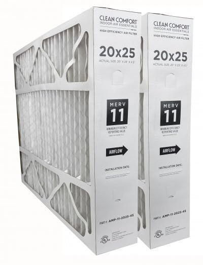 Clean Comfort Amp 11 2025 45 (2 Pack)   20'' X 25'' X 4.5'' Media Air Filter, Merv 11