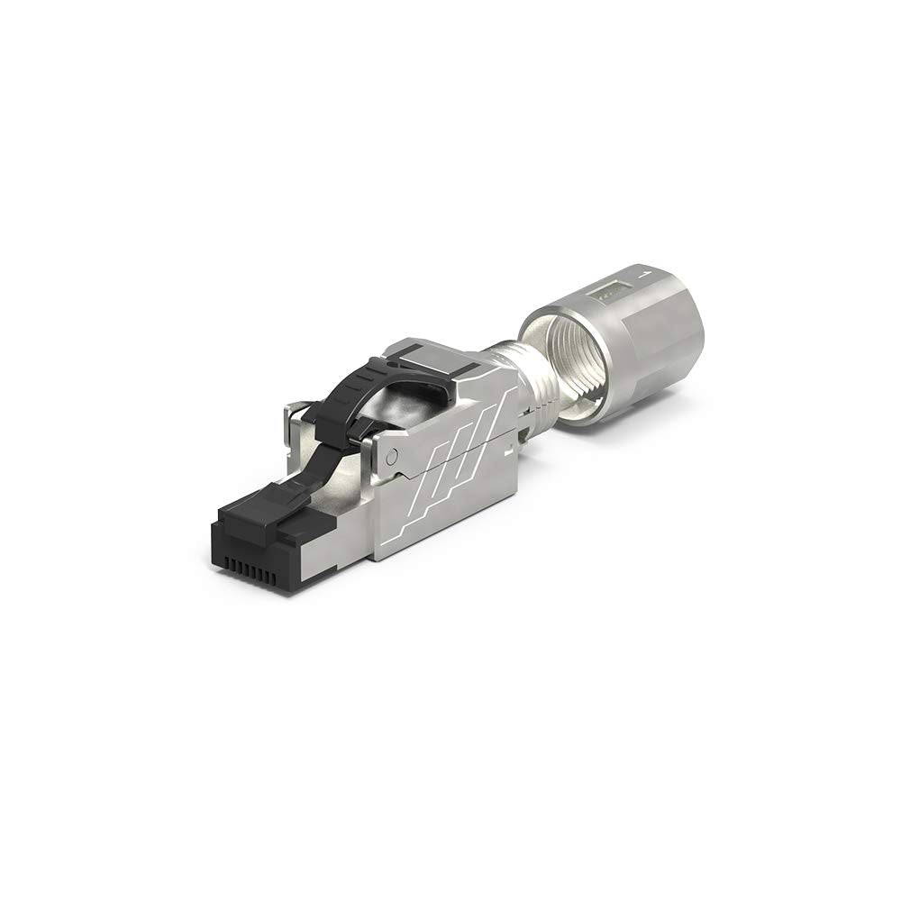 Beszin Cat.8 Rj45 Tool Less Shielded Plug, Ethernet Cable Connector, 22Awg 26Awg, 40Gbps, 2000Mhz, 2Ghz, Easy Termination, Tool