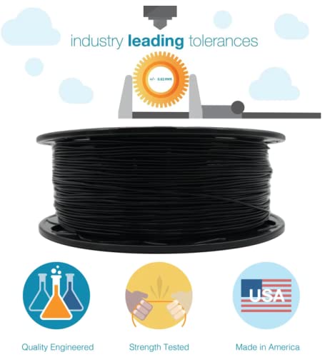 Atomic Filament Black 3D Printer Abs Filament 1.75 Mm | Dimensional Accuracy 99% Probability +/  0.02Mm | 3D Printer Accessories
