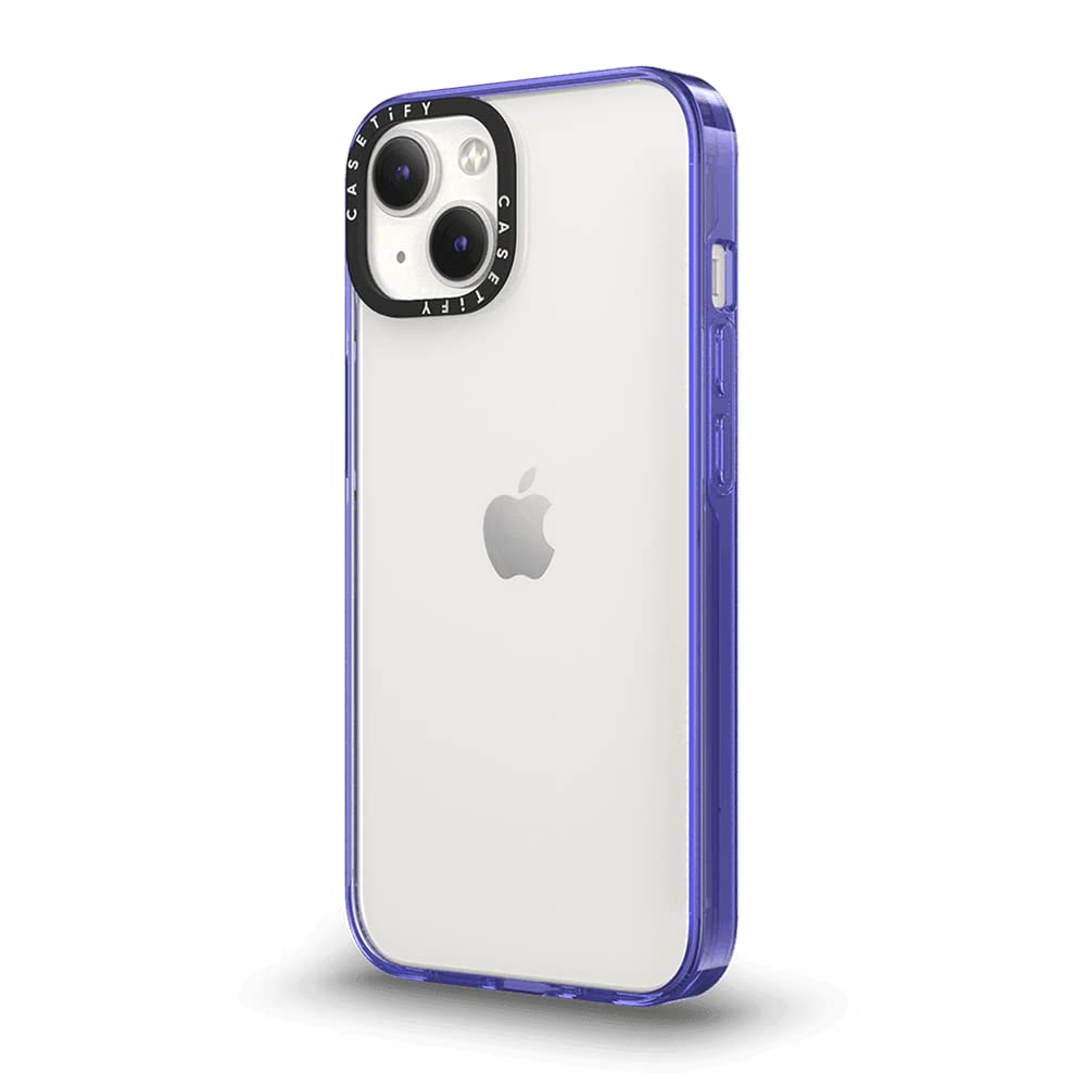 Casetify Compact Iphone 14 Case [2X Military Grade Drop Tested / 4Ft Drop Protection]   Clear Purple