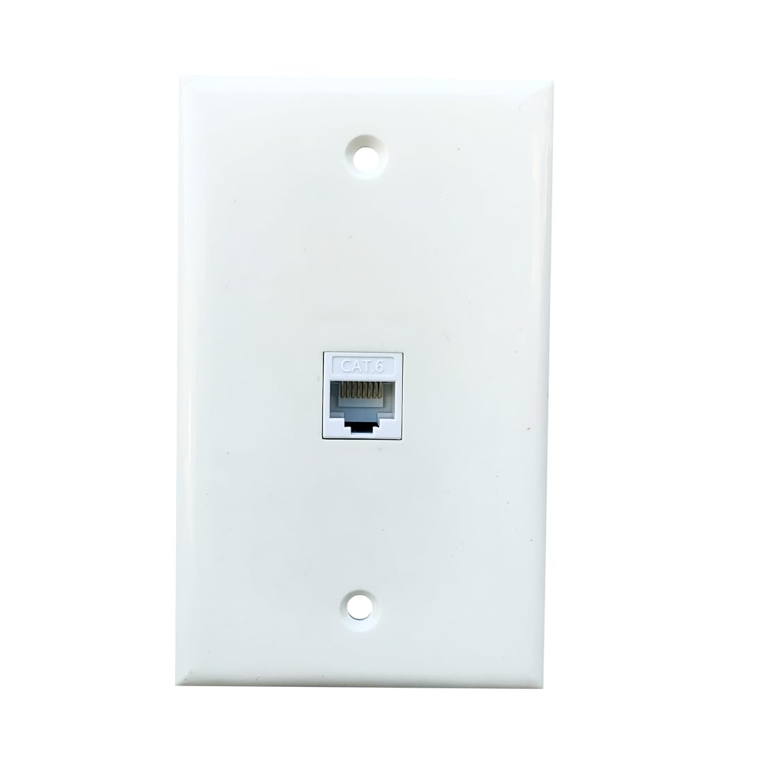 Bupldet 1 Port Cat6 Ethernet Wall Plate Female To Female   Single Gang Network Cat 6 Rj45 Keystone Jack Pass Through Cover Plate