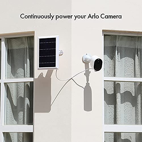 Wasserstein Solar Panel With Outdoor Magnetic Charging Cable (13.1Ft)   Compatible With Arlo Ultra/Ultra 2/Pro3/Pro4 (3 Pack, Wh