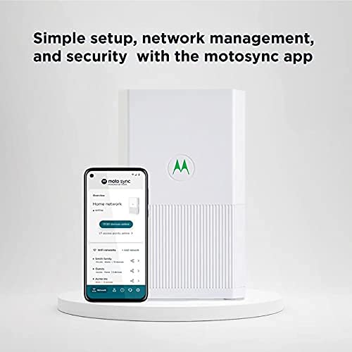 Motorola Mh7023 | Wifi Mesh System (3-Pack) | Replaces Router + Extender | Easy Setup, Network Protection, Parental Controls | A