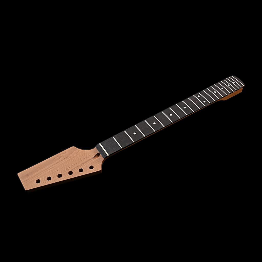 Ogdni Guitar Neck Roasted Maple Rosewood Fingerboard,Half Paddle Headstock 22 Frets,9.5'' (Gs71)