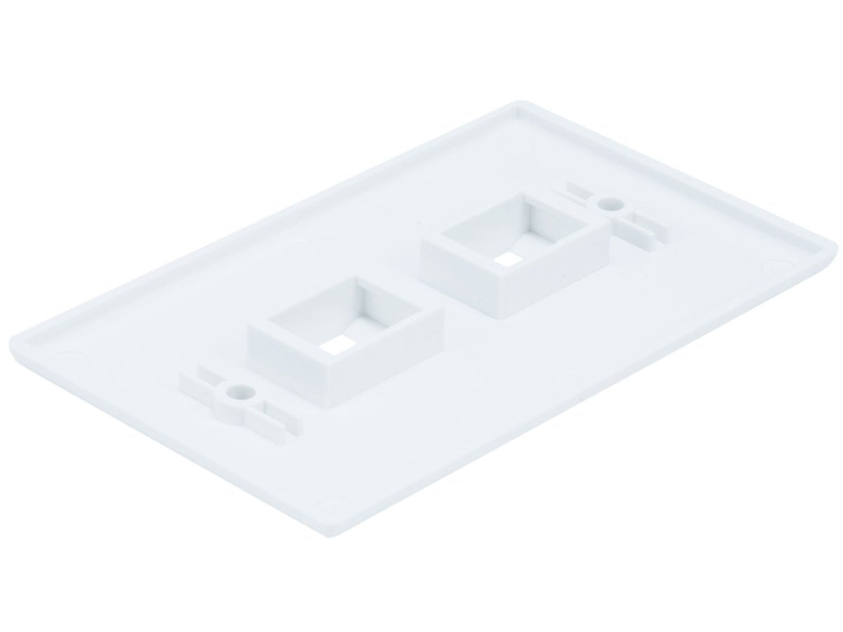 Monoprice 106727 2 Hole 1 Gang Keystone Wall White