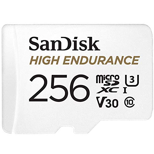Sandisk 256Gb High Endurance Video Microsdxc Card With Adapter For Dash Cam And Home Monitoring Systems   C10, U3, V30, 4K Uhd,
