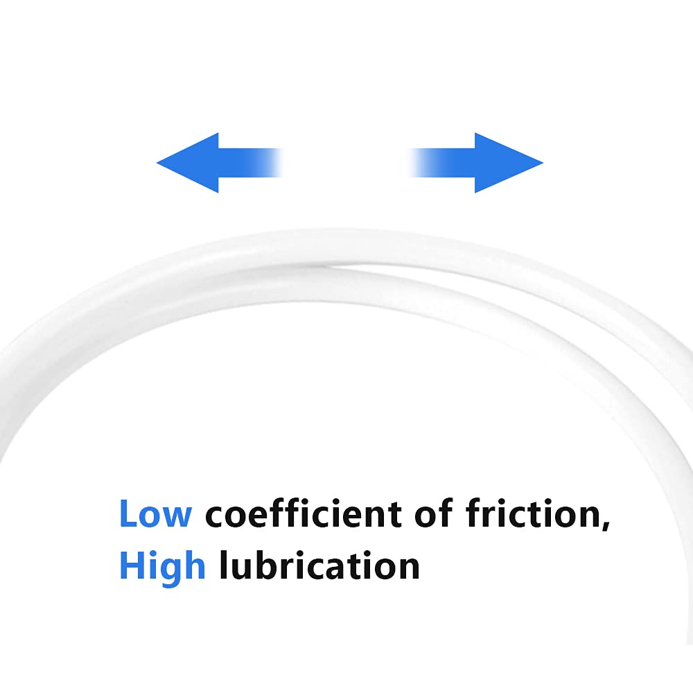 Feelers Ptfe Teflon Tubing, 2Mm Id X 4Mm Od Tube White Connector Teflon Tube For 1.75Mm Filament For Bowden 3D Printer, 3 Meters