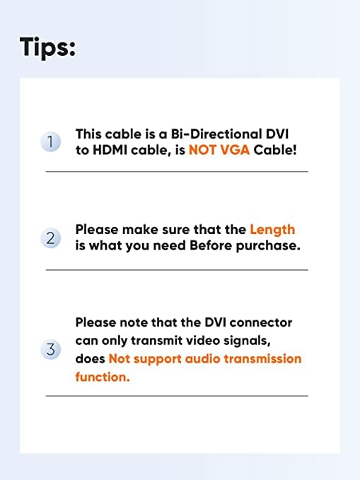 Cablecreation Hdmi Male To Dvi Female 0.5Ft [5 Pack], Bi Directional Hdmi Male To Dvi I (24+5) Female Adapter, For Pc, Tv, Tv Bo