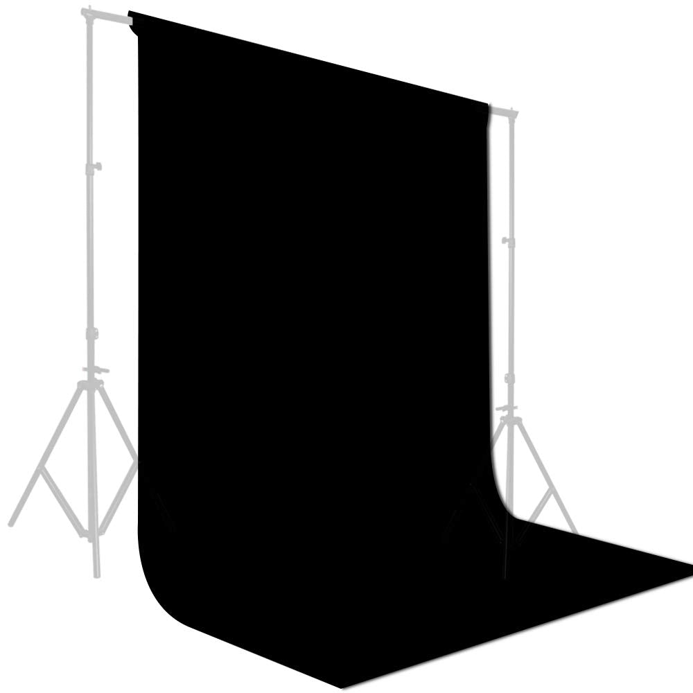 Gfcc 8Ftx10Ft Black Backdrop Background For Photography Photo Booth Backdrop For Photoshoot Background Screen Video Recording Pa