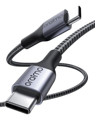 Oraimo 100W Built To Last Cable| 5A Ultra Fast Charging Experience | 10Ft/3M TangleFree Type C To Type C Cable | Macbook, Iphon