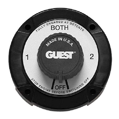 Guest 2111A Universal Mount Marine Battery Selector Switch (230 Continuous, 345 Momentary Amps)